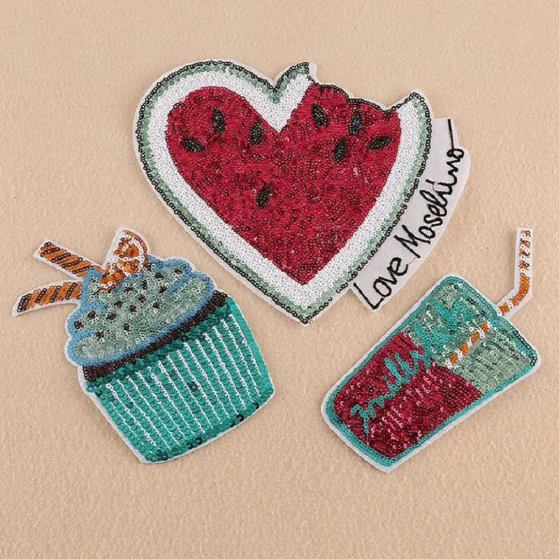DIY Sequin Iron On Patch Stickers For Clothing And Fabric Stickers Glitter  Cake, Heart, Watermelon, And More From Chinaruitradealice, $12.31